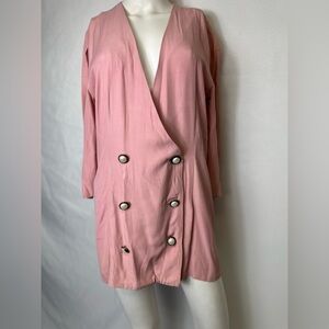 VINTAGE SHERI MARTIN PINK BLAZER SIZE 12 3/4 SLEEVES